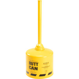 Galvanized Steel Butt Can 5 Gallon Yellow 1200YELLOW