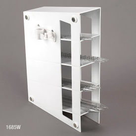 Pipette Storage Rack 4 Compartment Includes 2 Accessory Holders ABS Magnetized Blue 1685B