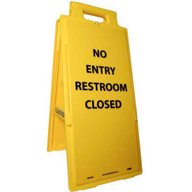 Heavy Duty Floor Stand - No Entry Restroom Closed HDFS206