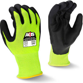 Radians® RWG564S Axis™ Cut Resistant Gloves Foam Nitrile Palm Hi-Vis Grn/Blk S 1 Pair RWG564S - Pkg Qty 12