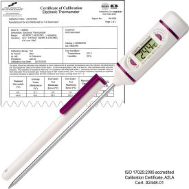 H-B DURAC Calibrated Electronic Stainless Steel Stem Thermometer -50/200C (-58/392F) 609002000