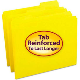 Smead® File Folders 1/3 Cut Reinforced Top Tab Letter Yellow 100/Box 12934