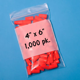 Reclosable Poly Bags W/ Write On Label 4