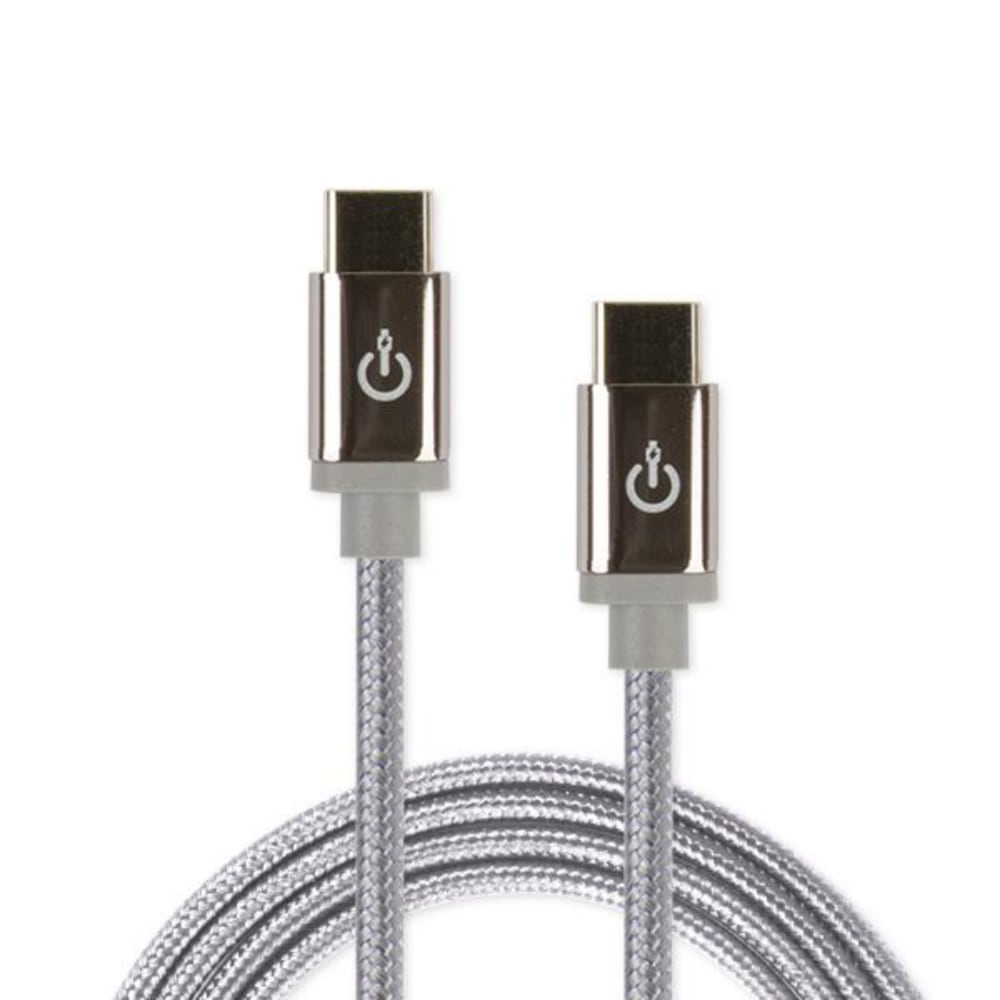 Limitless Innovations CableLinx Elite USB-C to USB-C Charge And Sync Braided Cable For Smartphones, Tablets And More, Gray, USBC-C72-003-GC (Min Order Qty 2) MPN:USBC-C72-003-GC
