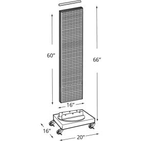 Global Approved 700253-GRE Pegboard Floor Stand 16