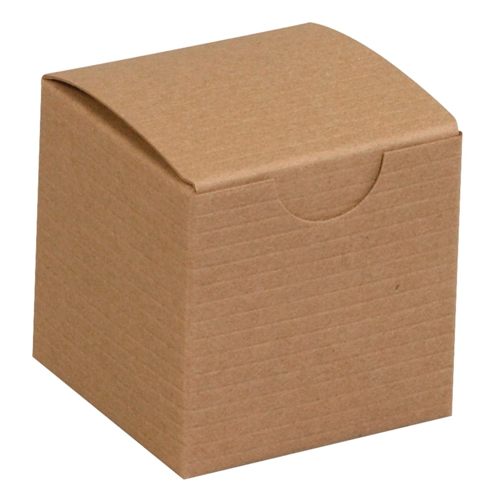 Partners Brand Gift Boxes, 2inL x 2inW x 2inH, 100% Recycled, Kraft, Case Of 200 MPN:GB222K