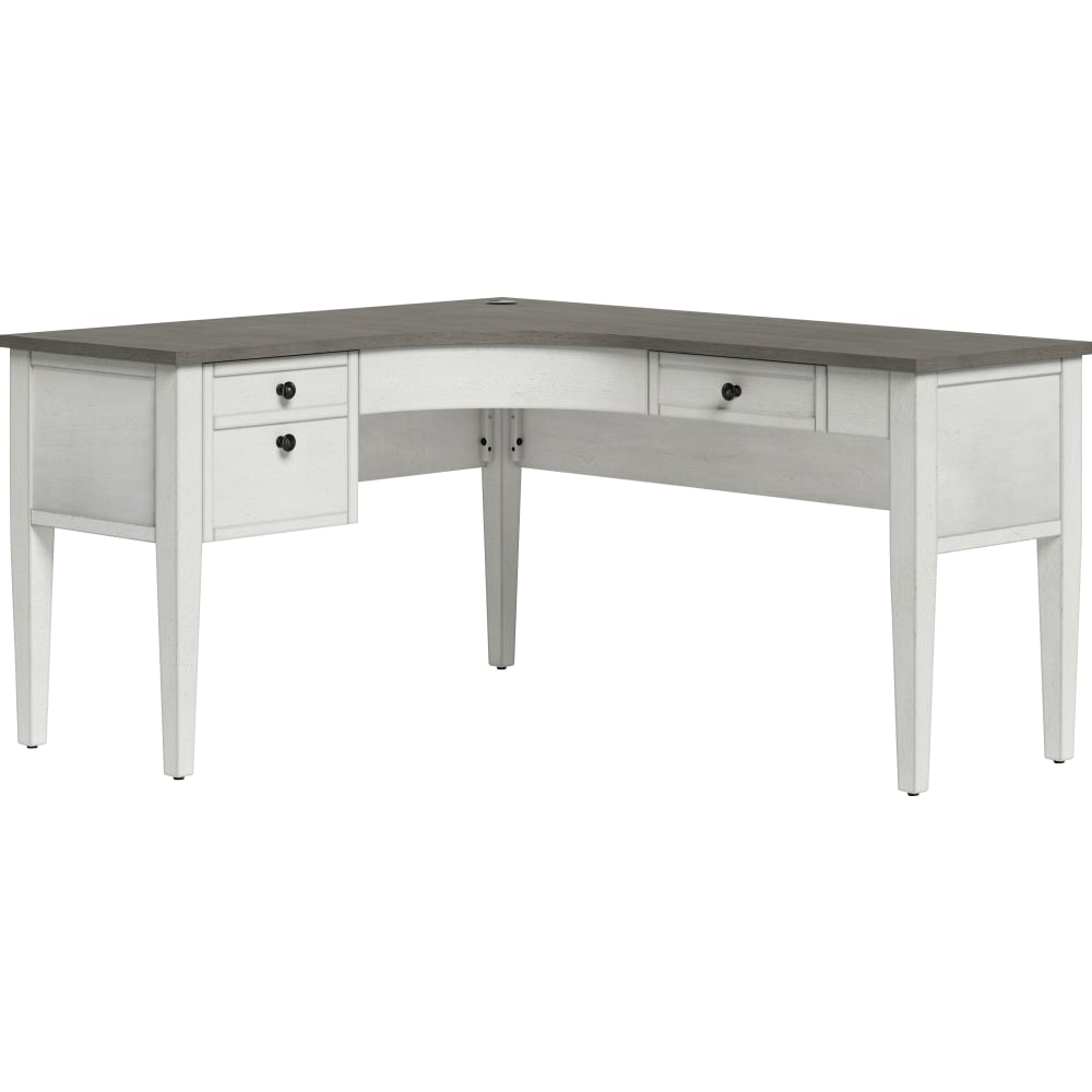 Whalen Lagron 60inW Wood L-Shaped Corner Desk, Arctic White/Shadow Gray MPN:OD-LA60LD