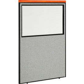 Interion® Deluxe Office Partition Panel with Partial Window 48-1/4