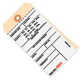 GoVets™ 2 Part Carbonless Inv. Tag 7000-7499 Pre Wired#8 6-1/4