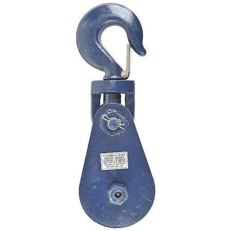 Snatch Block, Wire Rope, 7/8 in Max Cable Size, 30, 000 lb Max Load, Painted MPN:6I-15T8