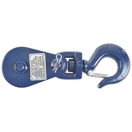 Snatch Block, Wire Rope, 3/8 in Max Cable Size, 4, 000 lb Max Load, Painted MPN:6I-2T3