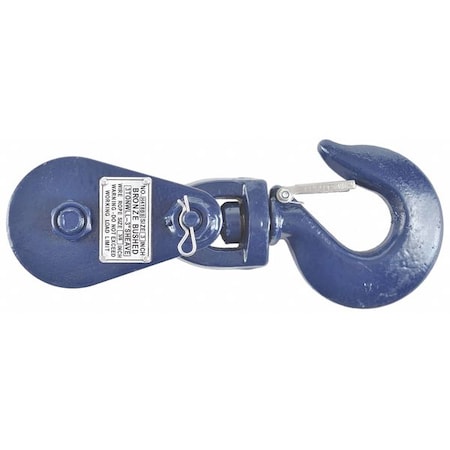 Snatch Block, Wire Rope, 3/8 in Max Cable Size, 6, 000 lb Max Load, Painted MPN:6I-3T3