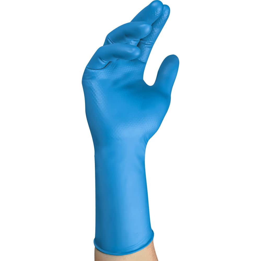 Series Microflex Mega Texture Disposable Gloves: Size 12, 7.9 mil, Uncoated-Coated Nitrile, Industrial Grade, Unpowdered MPN:93283120