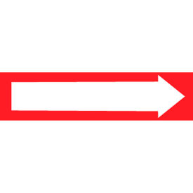 Pressure-Sensitive Pipe Marker - Direction Arrow Red H2052R