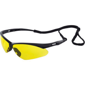 ERB® Octane® Safety Glasses Amber Lens Black Frame Pack of 12 WEL15328BKAM - Pkg Qty 12