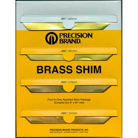 4 Piece Brass Shim Stock Assortment 6