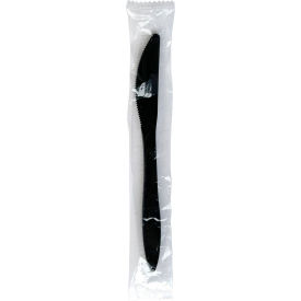 Boardwalk® Mediumweight Wrapped Knives Polypropylene Black 1000/Carton BWKKNIFEBLPPIW