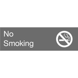 Engraved Sign - No Smoking - Gray EN15GY
