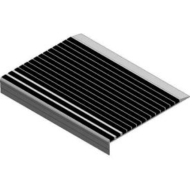 Babcock-Davis® Stair Tread With Bar Abrasive BSTRB-L9D-72 Extruded Aluminum 72