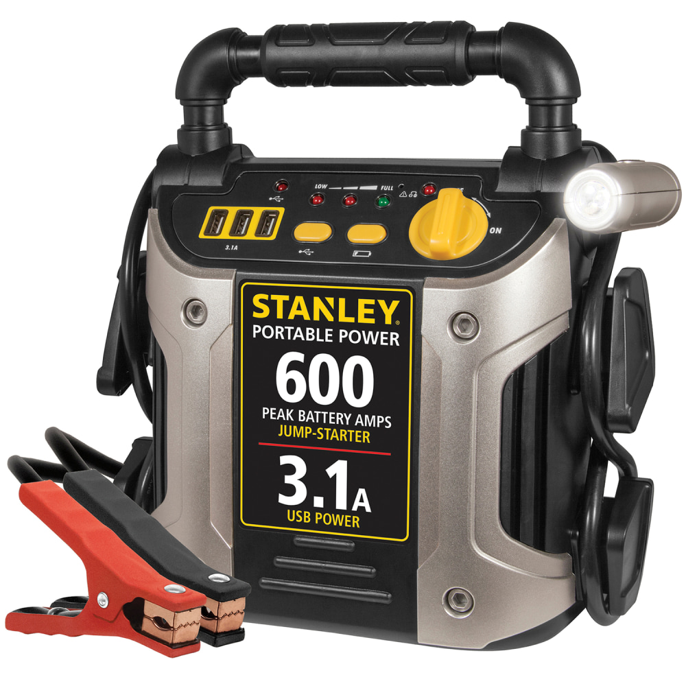 STANLEY J309 600-Amp-Peak 12-Volt Rechargeable Jump Starter and Power Station MPN:J309