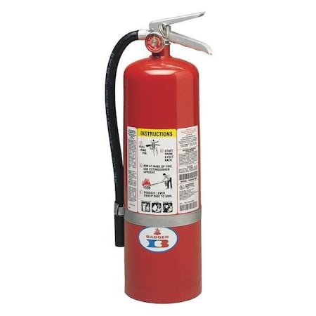 Fire Extinguisher, 10 lb Capacity, Class ABC, UL Rating4A:80B:C, Monoammonium Phosphate MPN:10-MB-8H