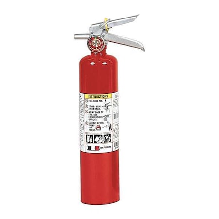 Fire Extinguisher, 2.5 lb Capacity, Class ABC, UL Rating1A:10B:C, Monoammonium Phosphate MPN:250MB-1