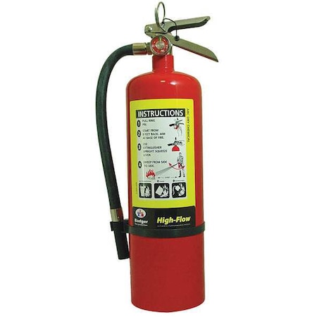 Fire Extinguisher, 10 lb Capacity, Class ABC, UL Rating1A:20B:C, Monoammonium Phosphate MPN:B10M-1-HF