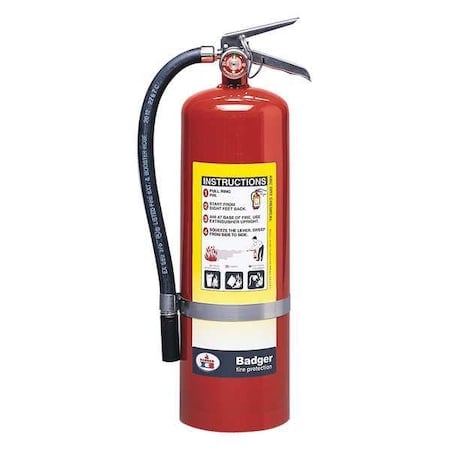 Fire Extinguisher, 10 lb Capacity, Class ABC, UL Rating4A:80B:C, Monoammonium Phosphate MPN:B10M