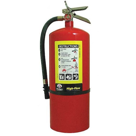 Fire Extinguisher, 20 lb Capacity, Class ABC, UL Rating4A:60B:C, Monoammonium Phosphate MPN:B20M-1-HF