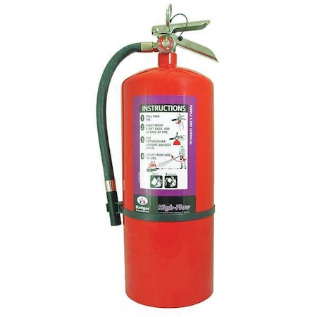 Fire Extinguisher, 20 lb Capacity, Class BC, UL Rating60B:C, Potassium Bicarbonate MPN:B20P-HF