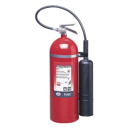 Fire Extinguisher, 20 lb Capacity, Class BC, UL Rating10B:C, Carbon Dioxide 17 sec, Discharge Time: MPN:B20V