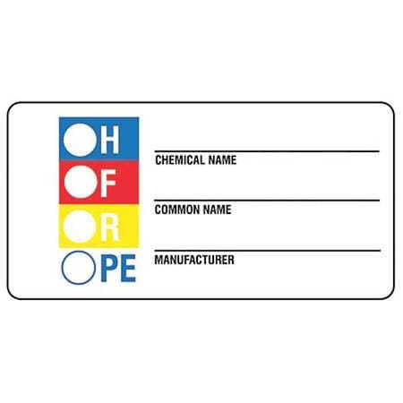 Label, Chemical Name_Common Name_Manufacturer_, Paper, 3 in W, 1 1/2 in H MPN:18006