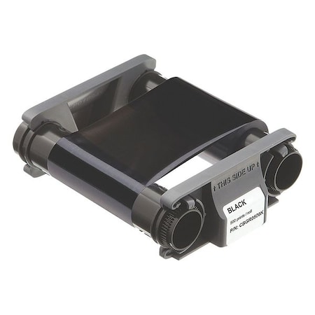 ID Card Printer Ribbon, Black, 8 in. H MPN:CBGR0500K