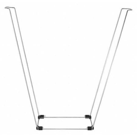 Bag Holder, For 39 gal and 44 gal Bag, 16 in L 14 in W 30 in H, Steel, Silver MPN:BB99194