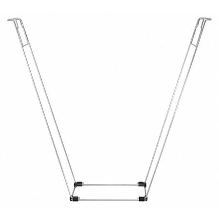 Bag Holder, For 55 gal Contractor Bags or 30 gal Kraft Yard Bags, 16 in L, Steel, Silver MPN:BB99196