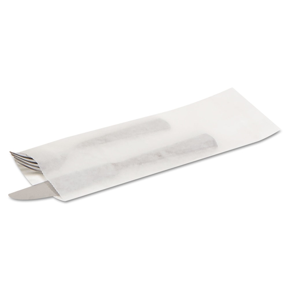 Bagcraft Silverware Bags, 2.25in x 10in x 10in, Translucent White, 2, 000/Carton MPN:300039