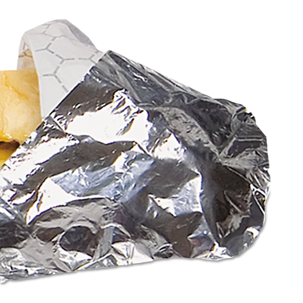 Bagcraft Honeycomb Insulated Wrap, 10-1/2in x 13in, Silver, 500 Wraps Per Pack, Carton Of 4 Packs MPN:300809