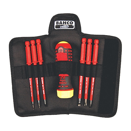 Bahco Ratcheting Screwdriver Set, 1000V, 7 pcs. MPN:808062