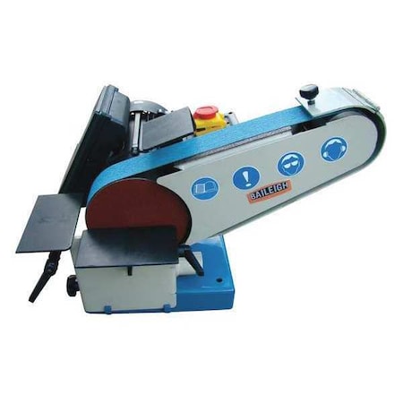 Belt and Disc Sander, 1 hp, 6 in Disc Dia, 2800 RPM Disc Speed, Corded, 115 V V MPN:DBG-62