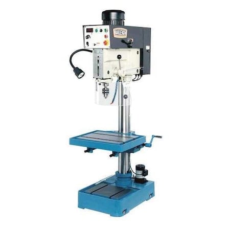 Floor Drill Press, Belt Drive, 2 hp, 230V AC V, 20 7/8 in Swing, Variable Speed MPN:DP-1250VS