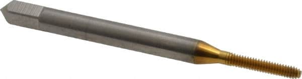Thread Forming Tap: #1-64 UNC, 3B Class of Fit, Bottoming, High-Speed Steel, Titanium Nitride Coated MPN:10122-01T