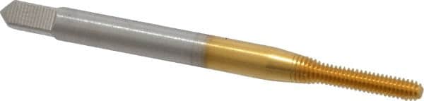 Thread Forming Tap: #2-56 UNC, 2/3B Class of Fit, Bottoming, High Speed Steel, TiN Coated MPN:10282-01T