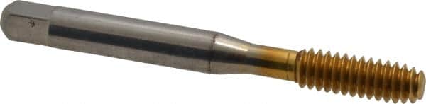 Thread Forming Tap: 1/4-20 UNC, 2B Class of Fit, Bottoming, High Speed Steel, TiN Coated MPN:12647-01T
