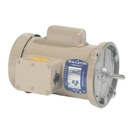 General Purpose Farm Duty Motor, Capacitor-Start, 1 HP, 115/230V AC, 1, 725 Nameplate RPM, 56YZ Frame MPN:ANFL3510M
