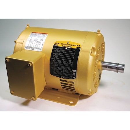 Three-Phase General Purpose Motor, 1 HP, 143T Frame, 208-230/460V AC Voltage, 1760 rpm Nameplate RPM MPN:EM3116T
