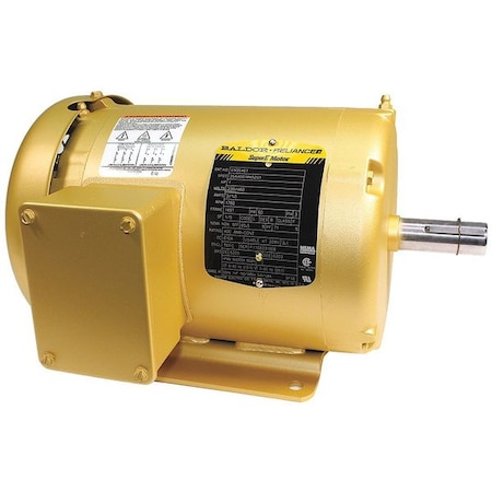 Three-Phase General Purpose Motor, 1 HP, 143T Frame, 208-230/460V AC Voltage, 1760 rpm Nameplate RPM MPN:EM3546T