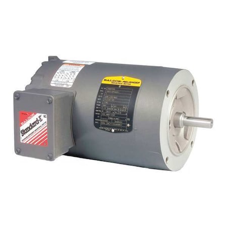 Three-Phase AC Induction Motor, 1/3 HP, 56C Frame, 230V AC, 460V AC Voltage, 3, 450 Nameplate RPM MPN:KM3457