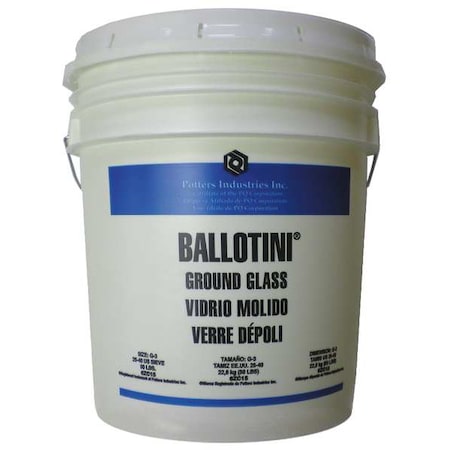 Ground Glass Blast Media, 53 lb, Pail MPN:G3 (25-40)