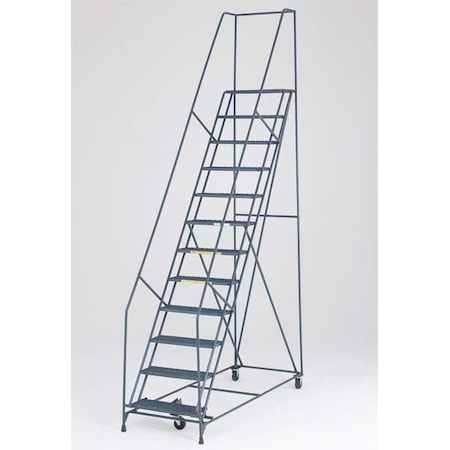 153 in H Steel Rolling Ladder, 12 Steps, 450 lb Load Capacity MPN:123214X