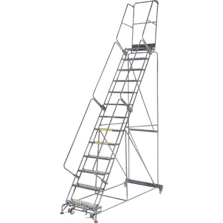 Safety Rolling Ladder, Steel, 130 in.H MPN:134014P